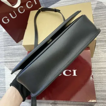 Gucci 815714 Gucci Blondie Small Top Handle Bag Black leather trim