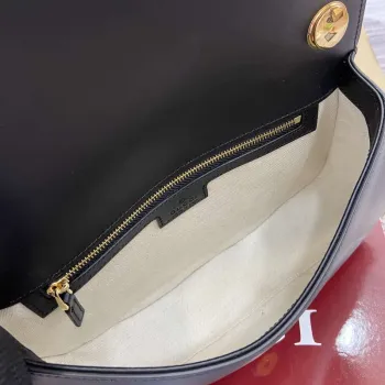 Gucci 815714 Gucci Blondie Small Top Handle Bag Black leather trim