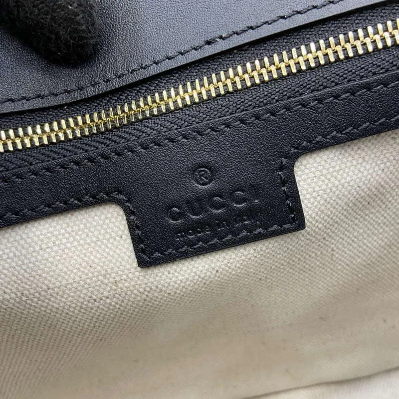 Gucci 815714 Gucci Blondie Small Top Handle Bag Black leather trim