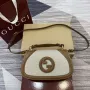 Gucci 815714 Gucci Blondie Small Top Handle Bag Beige cotton linen canvas