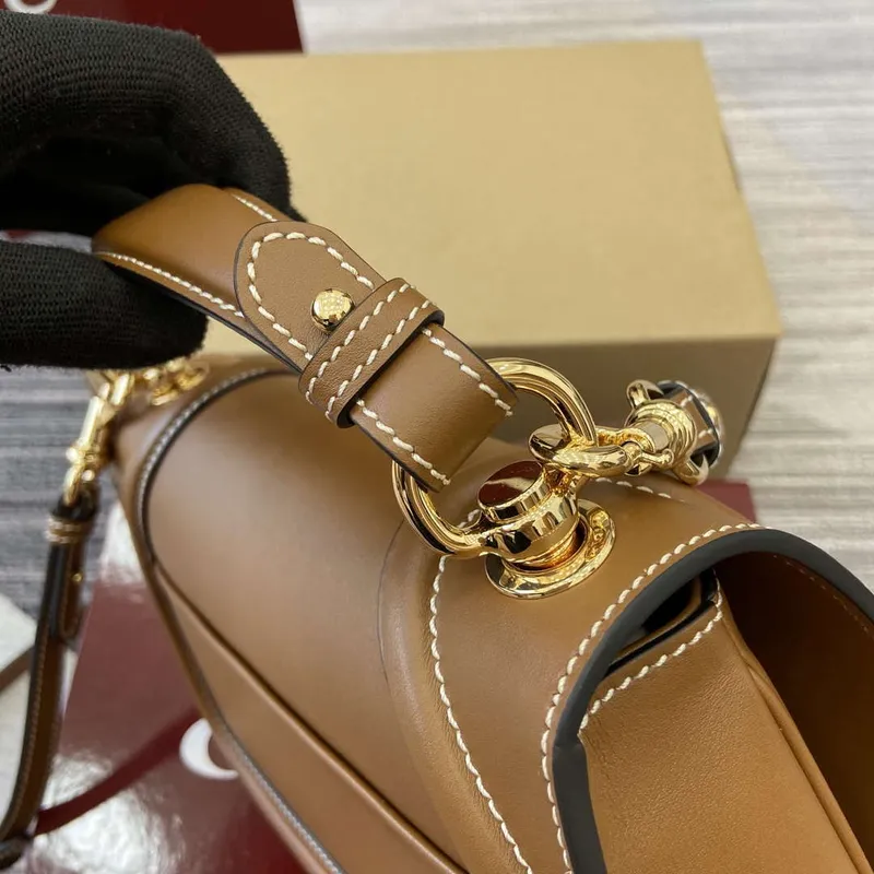 Gucci 815714 Gucci Blondie Small Top Handle Bag Brown smooth leather