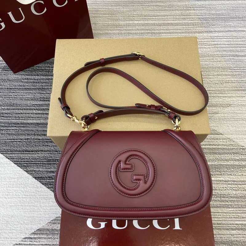 Gucci 815714 Gucci Blondie Small Top Handle Bag Wine red