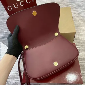 Gucci 815714 Gucci Blondie Small Top Handle Bag Wine red
