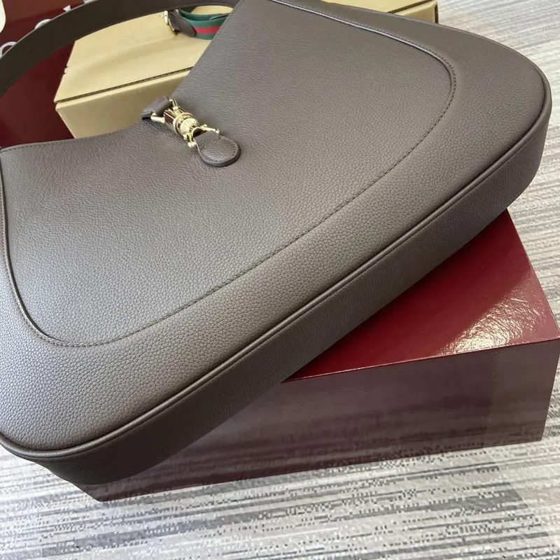 Gucci 813650 Jackie Large Shoulder Bag Brown