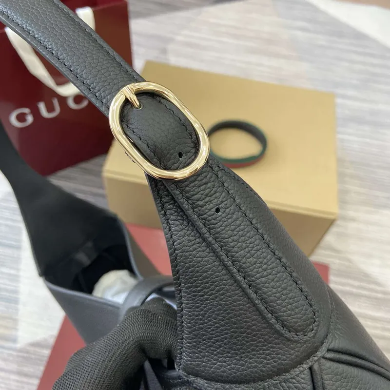 Gucci 813650 Jackie Large Shoulder Bag Black