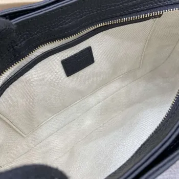 Gucci 815263 GG Emblem Small Shoulder Bag Black