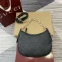 Gucci 815409 GG Emblem Small Shoulder Bag Black