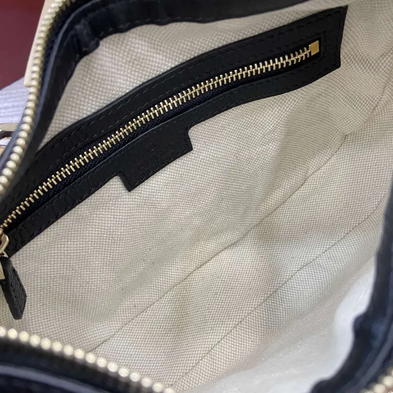 Gucci 815409 GG Emblem Small Shoulder Bag Black