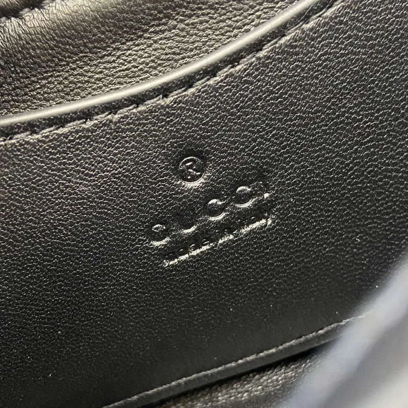 Gucci 806017 GG Milano Mini Top Handle Bag Black puffy leather