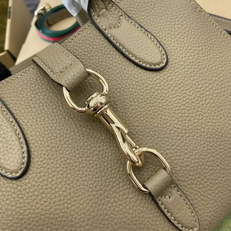 Gucci 795349 Small Tote Bag With Hook Closure Beige