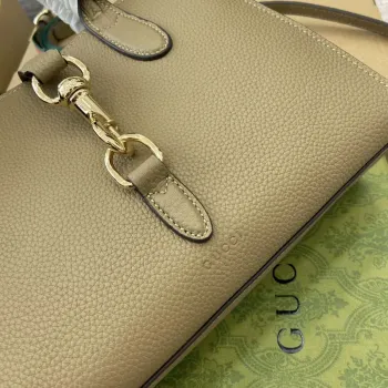 Gucci 795349 Small Tote Bag With Hook Closure Beige