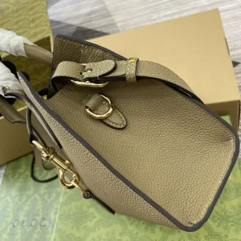 Gucci 795349 Small Tote Bag With Hook Closure Beige