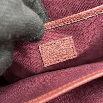 Gucci 795349 Small Tote Bag With Hook Closure Wine red