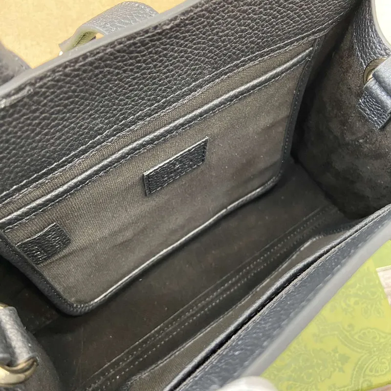 Gucci 795349 Small Tote Bag With Hook Closure Black