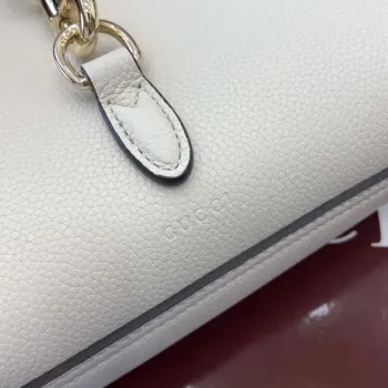 Gucci 795349 Small Tote Bag With Hook Closure Ivory