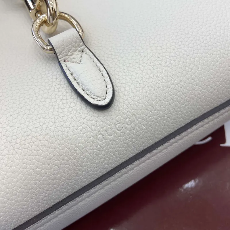 Gucci 795349 Small Tote Bag With Hook Closure Ivory