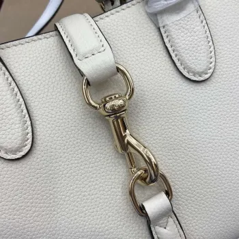 Gucci 795349 Small Tote Bag With Hook Closure Ivory