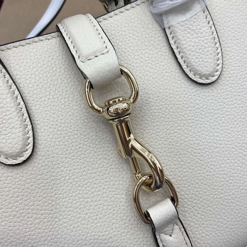 Gucci 795349 Small Tote Bag With Hook Closure Ivory
