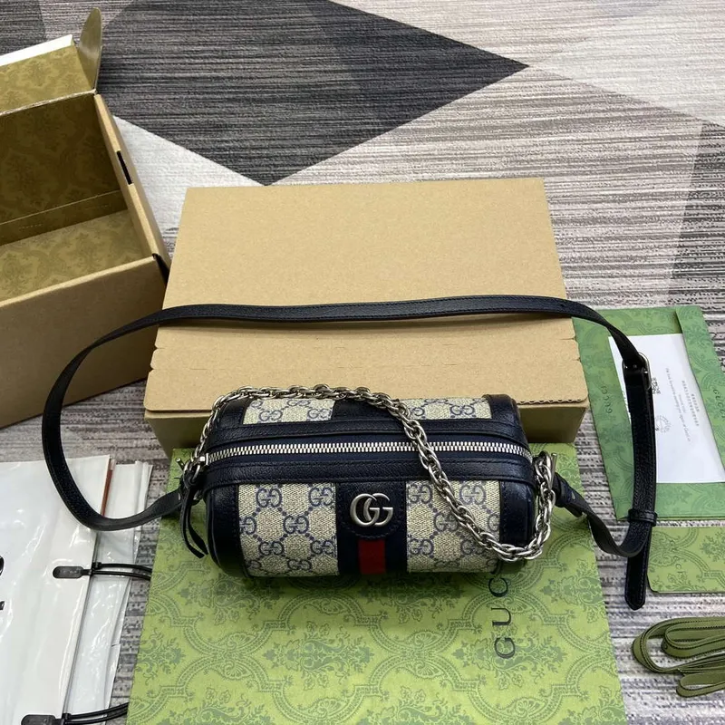 Gucci 795208 Ophidia Mini Shoulder Bag Blue