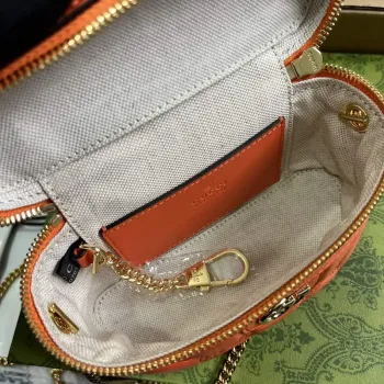 Gucci 723770 GG Matelasse Top Handle Mini Bag Orange