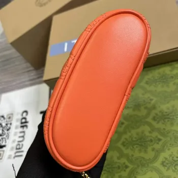 Gucci 723770 GG Matelasse Top Handle Mini Bag Orange
