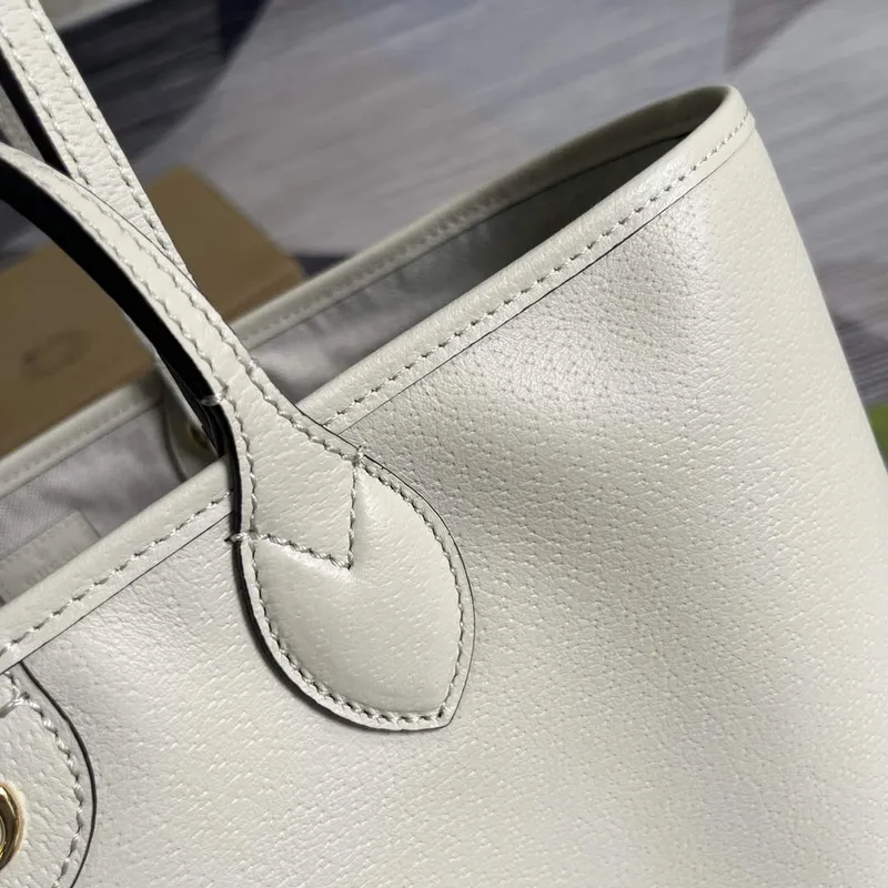 Gucci   739730 Ophidia Medium Tote Bag White leather