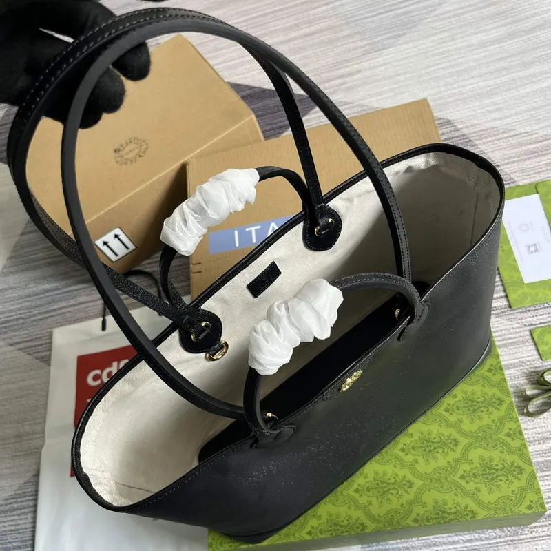 Gucci   739730 Ophidia Medium Tote Bag Black leather