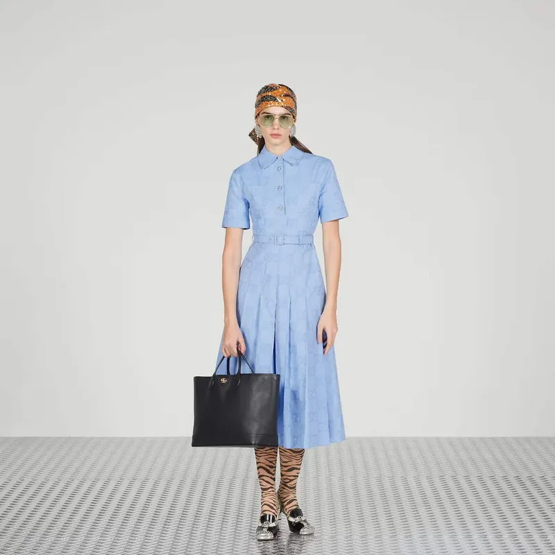 Gucci   739730 Ophidia Medium Tote Bag Black leather