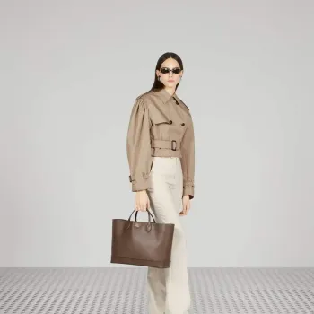 Gucci   739730 Ophidia Medium Tote Bag Brown leather