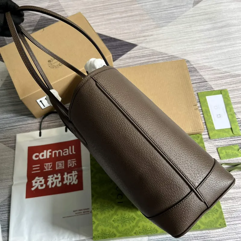 Gucci   739730 Ophidia Medium Tote Bag Brown leather