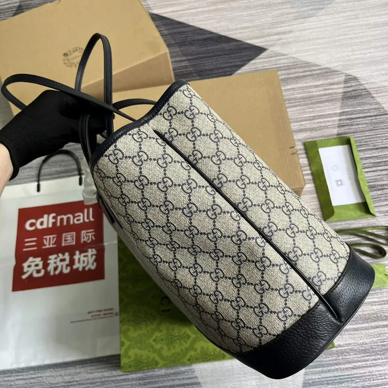 Gucci   739730 Ophidia Medium Tote Bag Beige and Blue