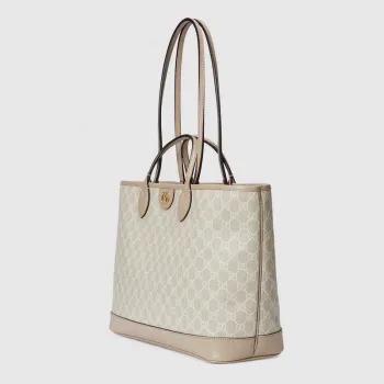 Gucci   739730 Ophidia Medium Tote Bag Beige and Oatmeal