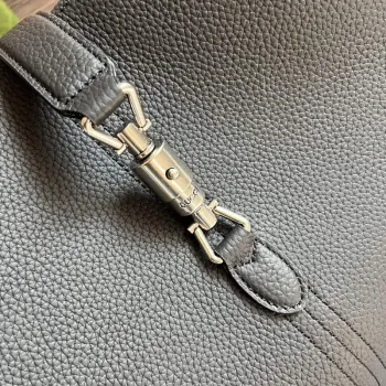 Gucci 763103 Gucci Jackie 1961 Small Shoulder Bag  Black Leather