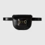 Gucci  760198 Gucci Horsebit 1955 Rounded Belt Bag Black Leather