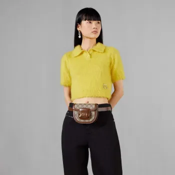 Gucci  760198 Gucci Horsebit 1955 Rounded Belt Bag Beige and Brown