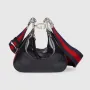 Gucci 699409 Gucci Attache Small Shoulder Bag Black GG Crystal Canvas