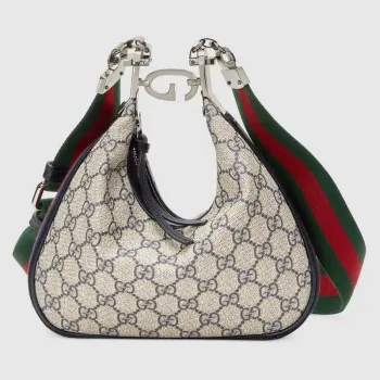 Gucci 699409 Gucci Attache Small Shoulder Bag Beige and Blue
