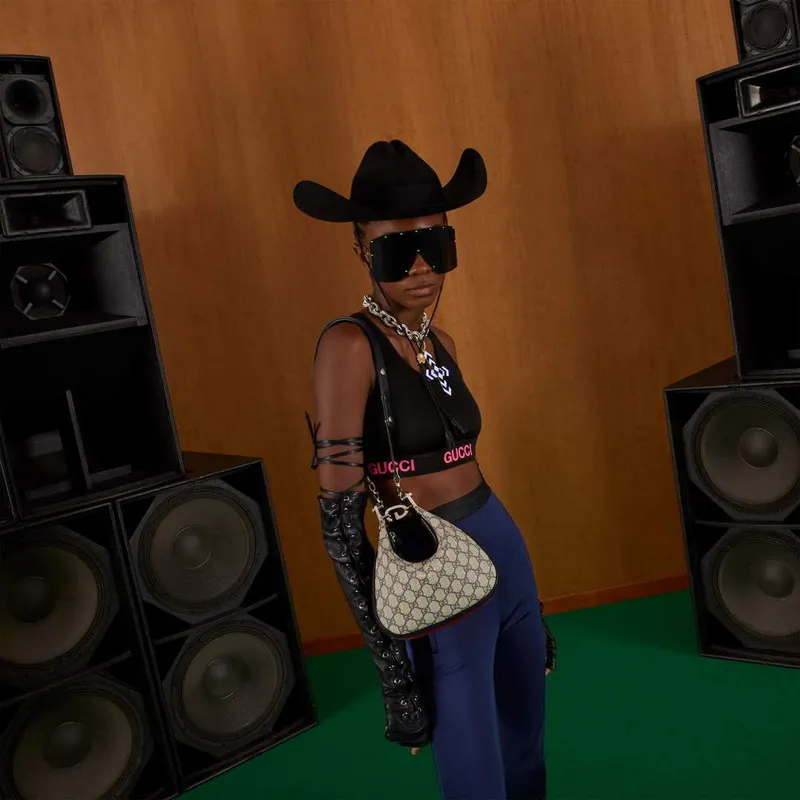 Gucci 699409 Gucci Attache Small Shoulder Bag Beige and Blue