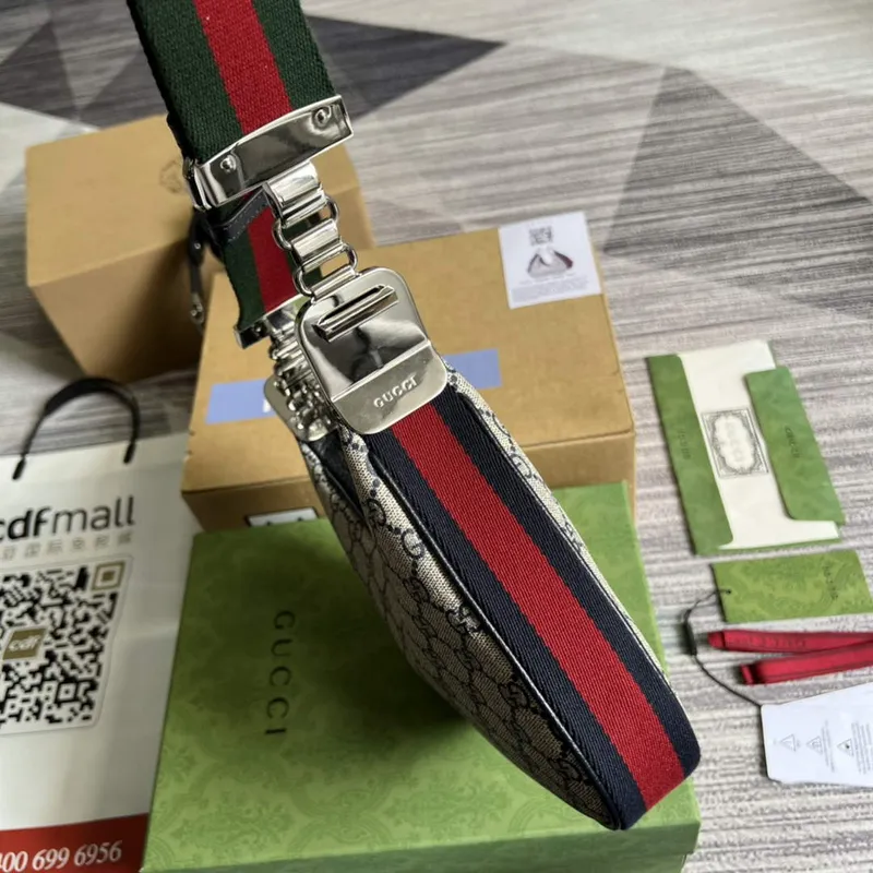 Gucci 699409 Gucci Attache Small Shoulder Bag Beige and Blue