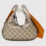 Gucci 699409 Gucci Attache Small Shoulder Bag Beige and Brown