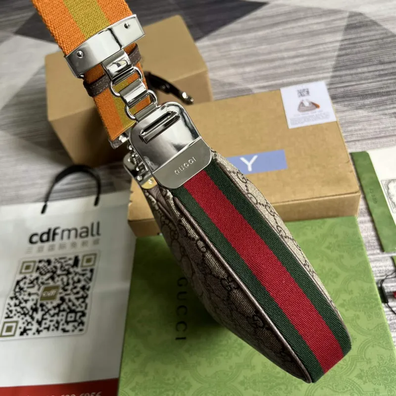 Gucci 699409 Gucci Attache Small Shoulder Bag Beige and Brown