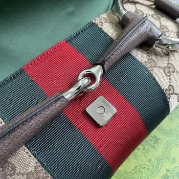 Gucci  764255 Gucci Horsebit Chain Shoulder Bag Beige and Brown