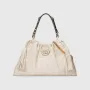 Gucci   746210 Gucci Deco Medium Tote Bag White Quilted Leather