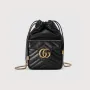 Gucci   746433 GG Marmont Mini Bucket Bag Black