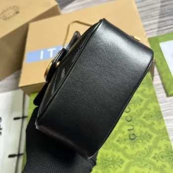 Gucci   746433 GG Marmont Mini Bucket Bag Black