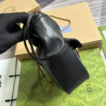 Gucci   746433 GG Marmont Mini Bucket Bag Black