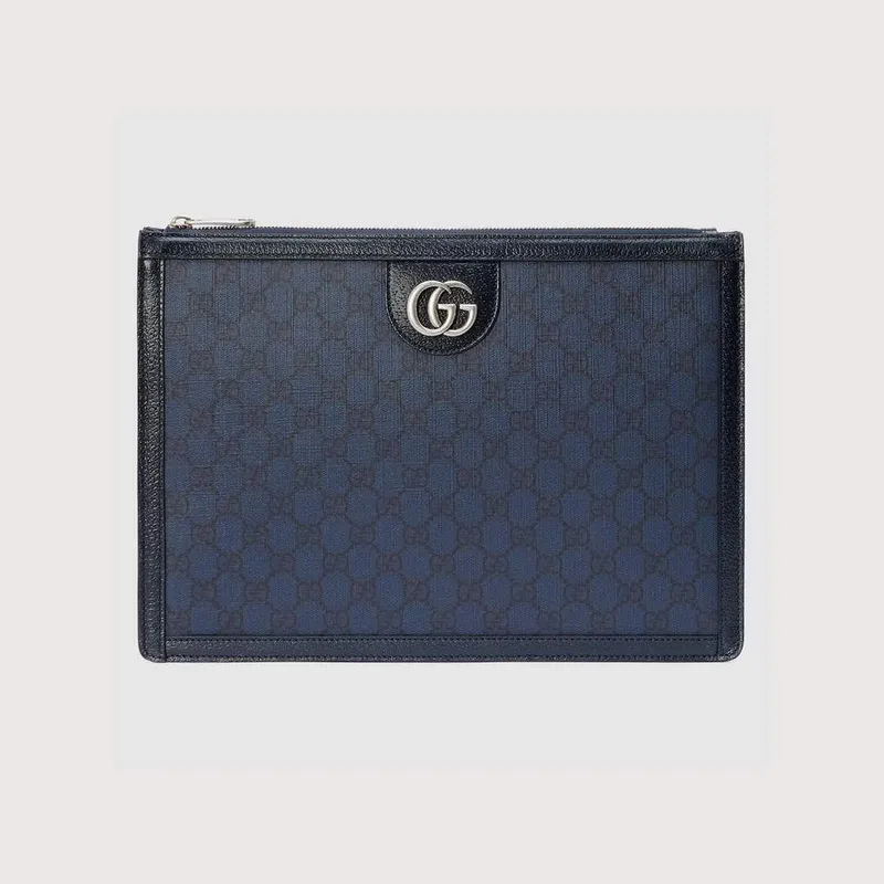 Gucci 674078 Ophidia Portfolio Case Blue and black
