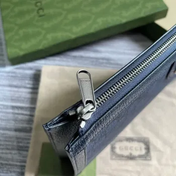 Gucci 674078 Ophidia Portfolio Case Blue and black