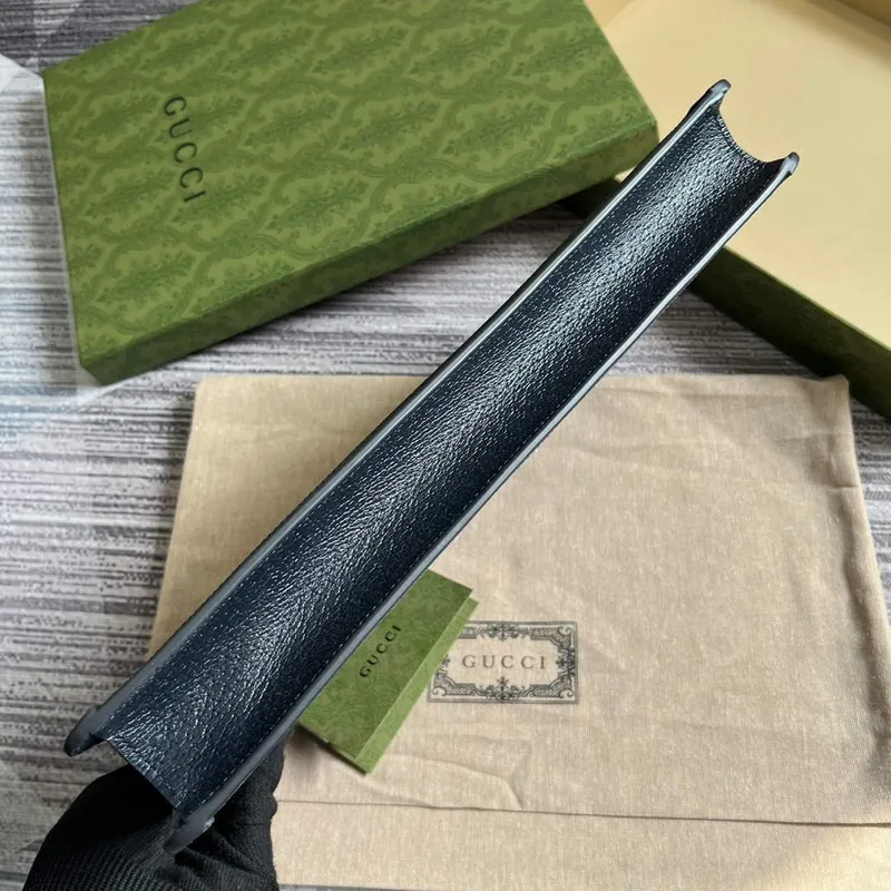 Gucci 674078 Ophidia Portfolio Case Blue and black