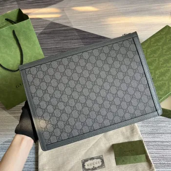 Gucci 674078 Ophidia Portfolio Case Grey